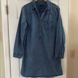 GAP Blue Denim Shirt Dress
